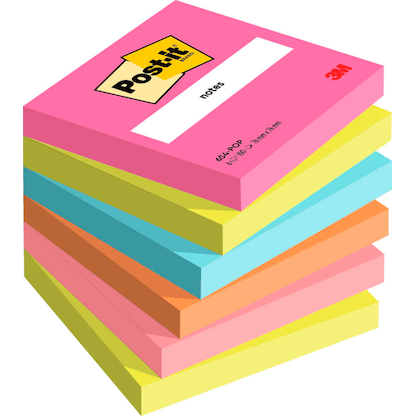 Artikelbild für Post-it® Poptimistic Collection Haftnotizen farbsortiert, 6 Blöcke, Artikelnummer 735759