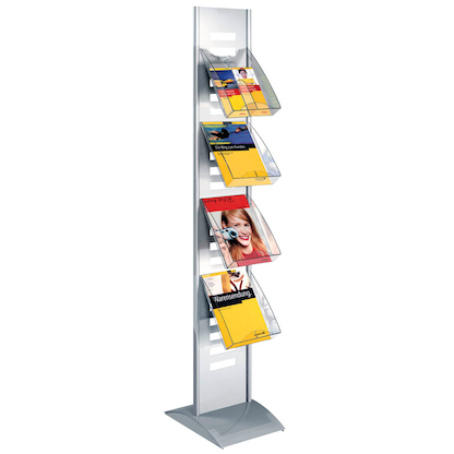 Artikelbild 2 für Kerkmann Prospektständer ohne Fächer tec art silber DIN A4, 1/3 DIN A4 31,0 x 42,0 x 167,0 cm, 1 St., Artikelnummer 223974