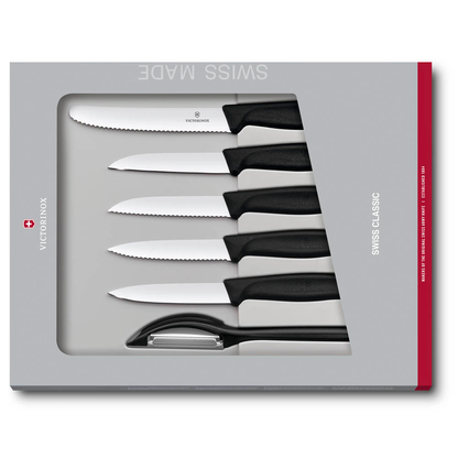 Artikelbild 2 für VICTORINOX Küchenmesser + Sparschäler Swiss Classic silber, schwarz, 1 Set, Artikelnummer 161212