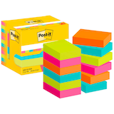 Artikelbild 1 für Post-it® Poptimistic Collection Haftnotizen farbsortiert, 12 Blöcke, Artikelnummer 735919