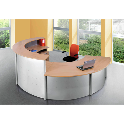 Artikelbild 7 für Kerkmann Empfangstheke Genua gebogen, buche, silber 118,0 x 70,0 x 115,0 cm, Artikelnummer 359174