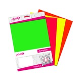 Artikelbild 1 für plottiX PremiumFlock Neon Aufbügelfolie farbsortiert Flock-Folie 20,0 x 30,0 cm, 4 St., Artikelnummer 265502