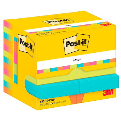 Artikelbild 2 für Post-it® Poptimistic Collection Haftnotizen farbsortiert, 12 Blöcke, Artikelnummer 735919