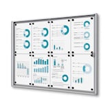 Artikelbild 1 für Showdown® Displays Schaukasten Economy XS B1 silber 8x DIN A4 93,1 x 2,6 x 65,5 cm, 1 St., Artikelnummer 618761