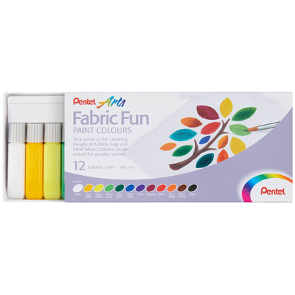 Artikelbild für Pentel Arts FFPC1-12 Stoffmalfarbe farbsortiert 12 x 6,0 ml, 1 St., Artikelnummer 861052