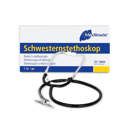 Artikelbild für Meditrade® Schwesternstethoskop schwarz, silber, 1 St., Artikelnummer 563728
