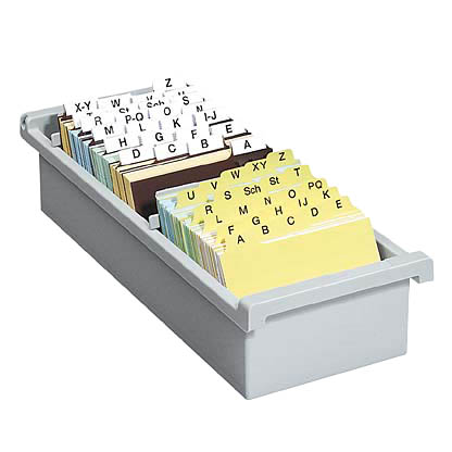 Artikelbild 4 für HAN Karteikasten DIN A7 für 1.300 Karteikarten grau ohne Deckel, Artikelnummer 184150