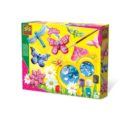 Artikelbild 2 für SES Creative® Gipsgießen-Set Glitzer Schmetterlinge mehrfarbig, Artikelnummer 110469