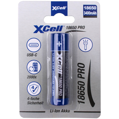 Artikelbild für XCell® Akku Li-Ion 18650 3400 mAh, 1 St., Artikelnummer 459349