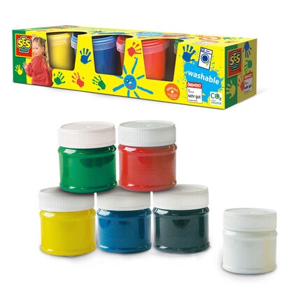 Artikelbild für SES Creative® Fingerfarben farbsortiert 4x 150,0 ml, 1 St., Artikelnummer 110348