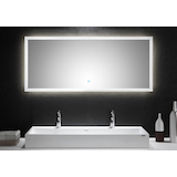 Artikelbild 1 für POSSEIK Spiegel mit Beleuchtung weiß 140,0 x 3,2 x 65,0 cm, Artikelnummer 810869