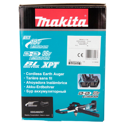 Artikelbild 21 für makita DDG460ZX7 Akku-Erdbohrer 2x 18,0 V, ohne Akku, Artikelnummer 304313