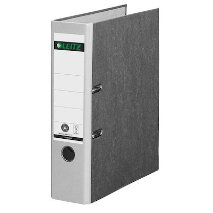 Artikelbild 2 für AKTION: LEITZ 1080 Ordner lichtgrau marmoriert Karton 8,0 cm DIN A4, 10 St., Artikelnummer 653836