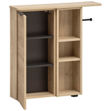 Artikelbild 1 für MÖBELPARTNER Badschrank Mads 159669 weiß-eiche 70,7 x 17,0 x 74,2 cm, Artikelnummer 610594