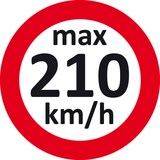 Artikelbild 1 für EICHNER Aufkleber Geschwindigkeit 210 km/h, rot/weiß, 100 St., Artikelnummer 701104