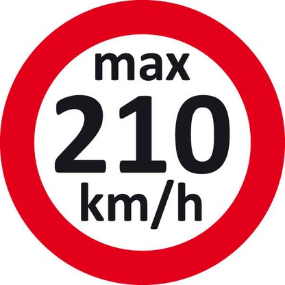 Artikelbild für EICHNER Aufkleber Geschwindigkeit 210 km/h, rot/weiß, 100 St., Artikelnummer 701104