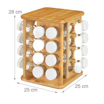 Artikelbild 6 für relaxdays Gewürzkarussell XXL braun, 1 Set, Artikelnummer 361374