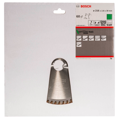 Artikelbild 2 für BOSCH Optiline Wood Kreissägeblatt 216,0 mm, 60 Zähne, 1 St., Artikelnummer 452902