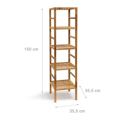 Artikelbild 2 für relaxdays Badregal braun 35,5 x 35,5 x 150,0 cm, Artikelnummer 448831