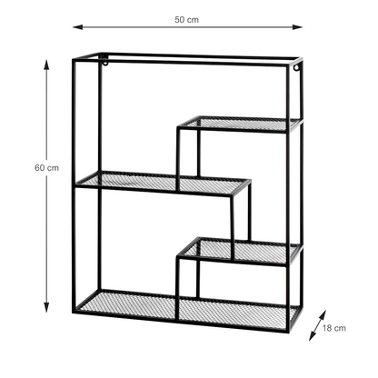 Artikelbild 2 für HAKU Möbel Wandregal schwarz 50,0 x 18,0 x 60,0 cm, 1 St., Artikelnummer 491633