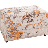 Artikelbild 1 für HAKU Möbel Sitztruhe 25975 Motiv Weltkarte Holz 65,0 cm, Artikelnummer 888972