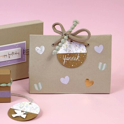 Artikelbild 4 für artoz Geschenkanhänger braun, weiß Hangtag Set kraft Ø 6,5 cm, 6 St., Artikelnummer 517551