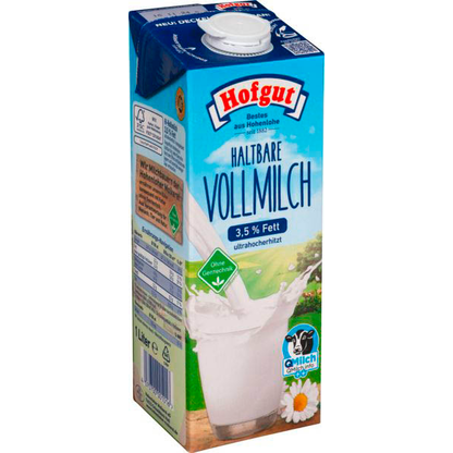 Artikelbild 2 für Hofgut H-Vollmilch Milch 3,5 % 12x 1,0 l, Artikelnummer 545364