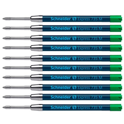Artikelbild für Schneider Express 735 Kugelschreiberminen M grün, 10 St., Artikelnummer 579128