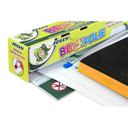 Artikelbild 4 für JOLLY Bucheinbandfolie selbstklebend mit Cutter transparent 45,0 cm x 10,0 m, Artikelnummer 659324