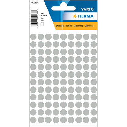 Artikelbild für HERMA Klebepunkte 1838 grau Ø 8,0 mm, 10x 540 St., Artikelnummer 901722