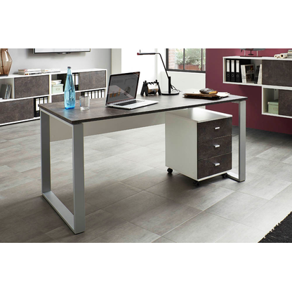 Artikelbild 5 für GERMANIA Altino Altino Schreibtisch dunkelgrau rechteckig, O-Fuß-Gestell alu 160,0 x 80,0 cm, Artikelnummer 501231