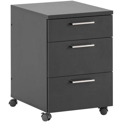 Artikelbild für MÖBELPARTNER 1500 Rollcontainer anthrazit 3 Auszüge 41,0 x 49,6 x 60,0 cm, Artikelnummer 184053