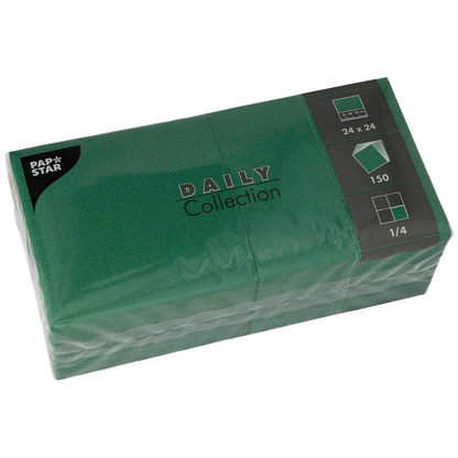 Artikelbild für PAPSTAR Servietten Daily Collection grün 2-lagig 24,0 x 24,0 cm, 150 St., Artikelnummer 311767