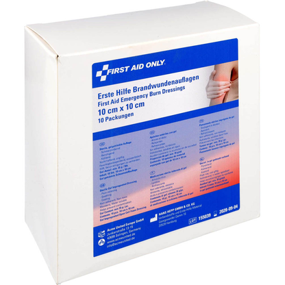 Artikelbild für FIRST AID ONLY® Brandwunden-Kompressen P-91400 00 transparent, 10 St., Artikelnummer 390256