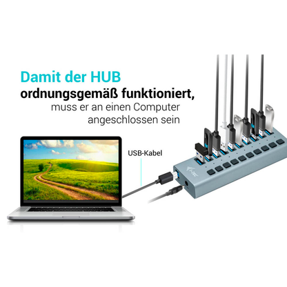 Artikelbild 8 für i-tec® USB-Hub USB 3.0 Charging 10-fach grau, Artikelnummer 662348