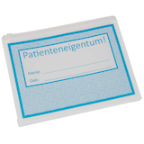 Artikelbild 1 für BOI Gleitverschlussbeutel Patienteneigentum! 24,0 x 19,0 cm blau/weiß, 10 St., Artikelnummer 701305