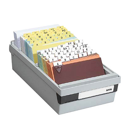 Artikelbild für HAN Karteikasten DIN A6 für 1.300 Karteikarten grau mit Deckel, Artikelnummer 184192