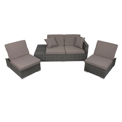 Artikelbild 6 für Garden Pleasure Loungegruppe Alcudia, grau Kunststoff, Metall, 10-teilig, Artikelnummer 231688