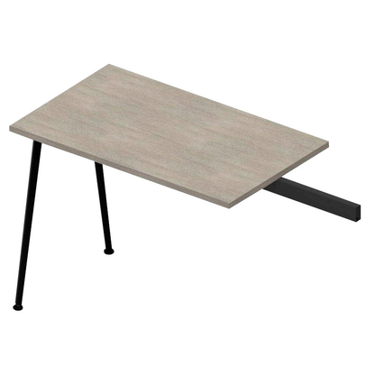 Artikelbild für Quadrifoglio Anbautisch X3 beton, grau rechteckig 100,0 x 60,0 x 75,0 cm, Artikelnummer 592459