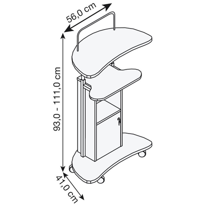 Artikelbild 2 für VCM my office Stehpult höhenverstellbar Komil schwarz, Artikelnummer 357034