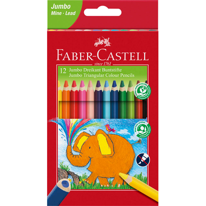 Artikelbild für FABER-CASTELL Jumbo Buntstifte farbsortiert, 12 St., Artikelnummer 602427
