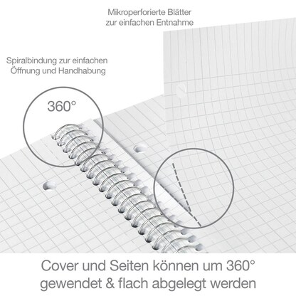 Artikelbild 6 für VON LEITZ Collegeblock kariert DIN A4 mit Randlinie (innen), 1 St., Artikelnummer 636128