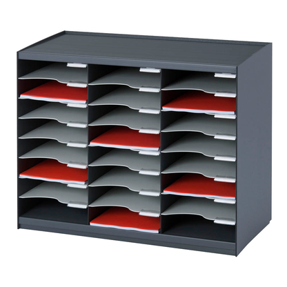 Artikelbild für PAPERFLOW Sortierstation anthrazit mit 24 Fächern, Artikelnummer 484642