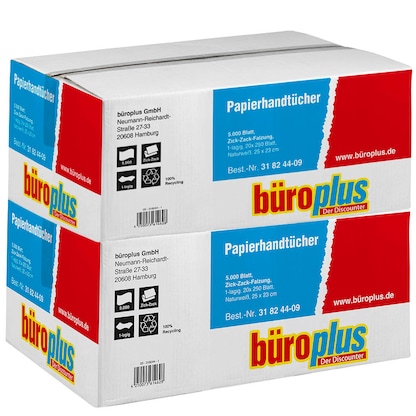Artikelbild 3 für AKTION: büroplus Papierhandtücher Zick-Zack-Falzung 2-lagig 2x 3.200 Tücher + GRATIS Celebrations Schokoriegel 600 g, Artikelnummer 404317
