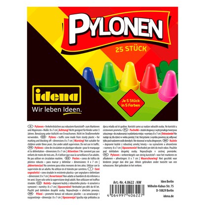 Artikelbild 4 für Idena Spielzeug-Leitkegel mehrfarbig 8,0 cm, 25 St., Artikelnummer 141188