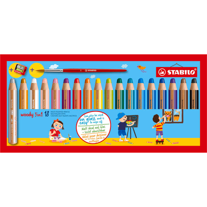 Artikelbild für STABILO woody 3 in Malset farbsortiert, 18 St., Artikelnummer 816203