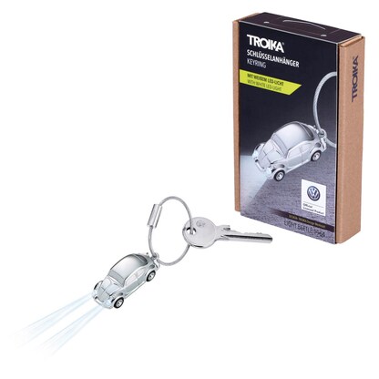 Artikelbild für TROIKA® Schlüsselanhänger LIGHT BEETLE 1964 silber, Artikelnummer 666168