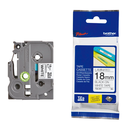 Artikelbild für brother Schriftband TZe-241 TZE241, 18 mm, schwarz auf weiß, 1 St., Artikelnummer 653196