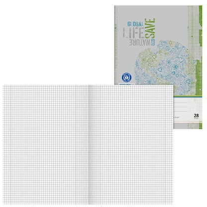 Artikelbild für BRUNNEN Schulheft Recycling Lineatur 28 kariert DIN A4 Innen- und Außenrand, 16 Blatt, 1 St., Artikelnummer 162962