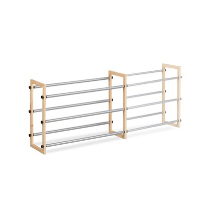 Artikelbild für relaxdays Schuhregal silber, braun 118,0 x 20,0 x 45,0 cm, 1 St., Artikelnummer 449797